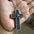 Openable Double-Layer Cross Necklace with Hidden Storage